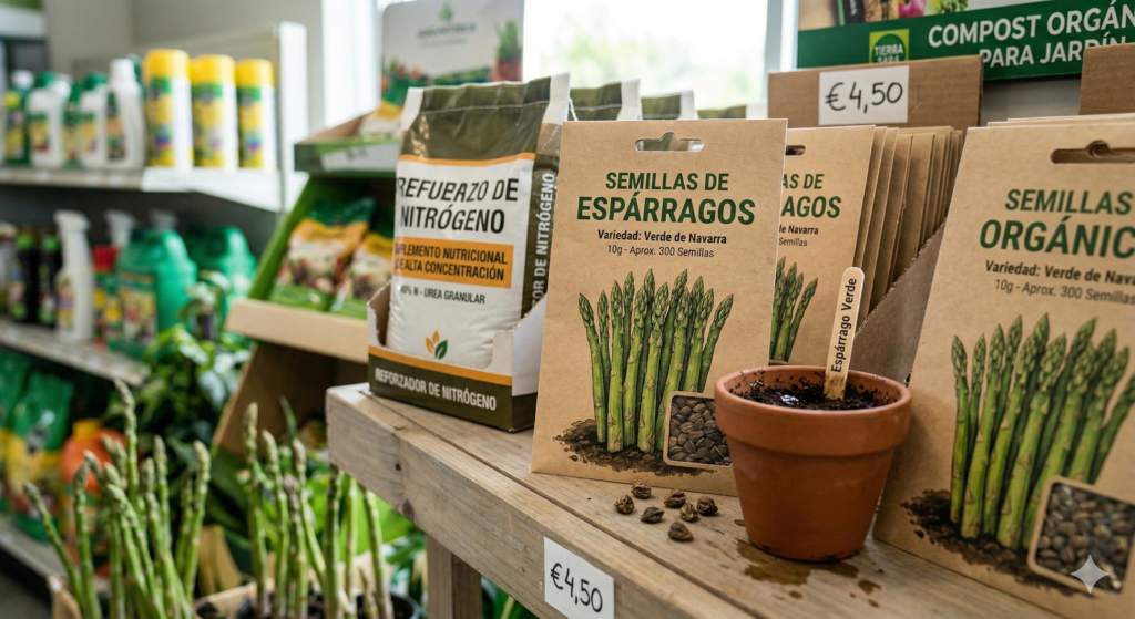 Alt: Semillas de espárragos